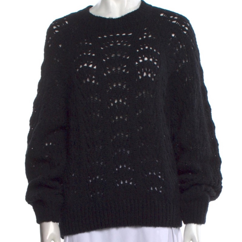 The Kooples Black Textured Knit Sweater